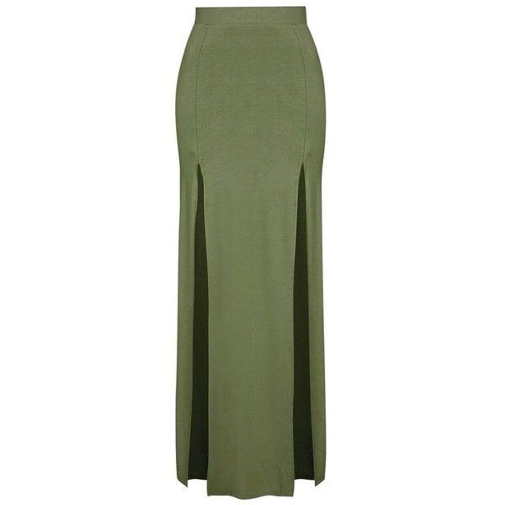 Women’s Topshop Double Slit Maxi Skirt - Picture 2 of 5